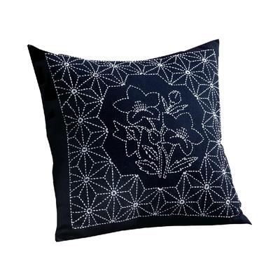 Olympus Thread Sashiko Cushion Making Kit and Hemp (Bellflower Leaf)/258