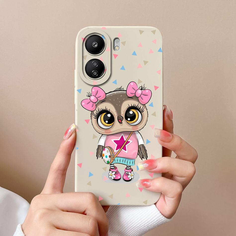Etui w kształcie serca dla telefonu Poco C65 Pokrowiec Miękki Wysokiej Jakości Płynny Silikon Pełna Ochrona Tylna Pokrywa Dla Xiaomi Poco C 65 Funda