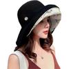 Damen Netz-Sonnenhüte Sommer Strand UV-Schutz UPF Packbar Breiter Rand Kinnband