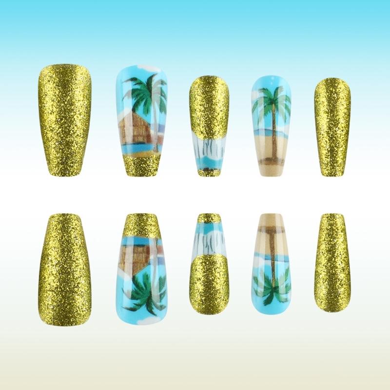 Press On Nail,Fake Nail Stick Glues On Nail False Nail Acrylic Nail Artificial False Nail for DIY Nail Art Designs