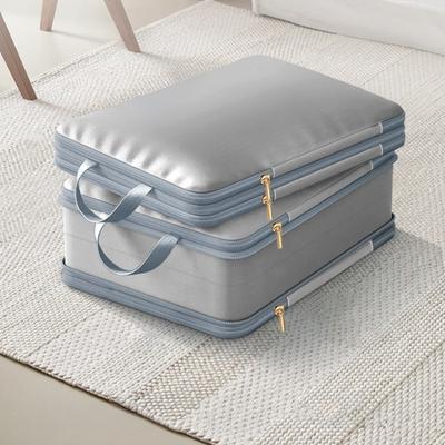 Borsa per Abbigliamento a Compressione con Cerniera Salvaspazio Organizer per Vestiti Borsa Autocomprimente in Raso per Piumoni Coperte Giubbotti Imbottiti