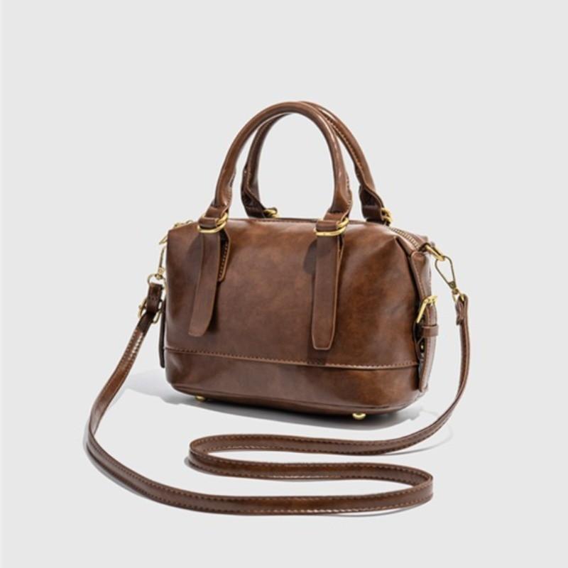 IELGY Ladies Messenger Bag Soft Leather Boston Bag Simple Fashion
