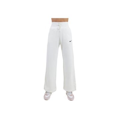 Yüksek Belli Polar Jogger Pantolon, Bölünmüş Etek Ucu ve Bağcıklı Kadın Altı Beyaz DQ5615-133
