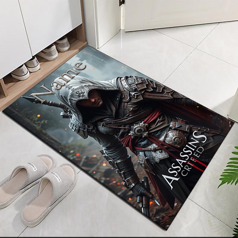 Custom Name Assassin'S Printed Carpet Rug For Office Chair Living Room Bedroom Kitchen Room Decor Gifts