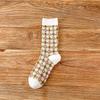 Winter Coral Fleece Cartoon Calf Socks Thickened Long Tube Warm Knee Floor Socks