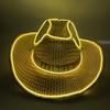 Iridescent LED Light-up Sequin Cowboy Hat for Christmas and Halloween Carnival