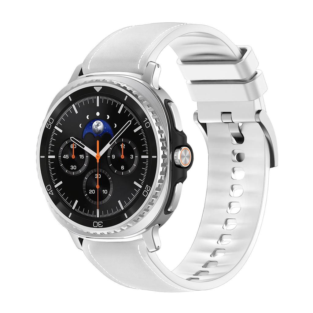Compatible Leather & Silicone Strap for Samsung Galaxy Watch 8/8 Classic