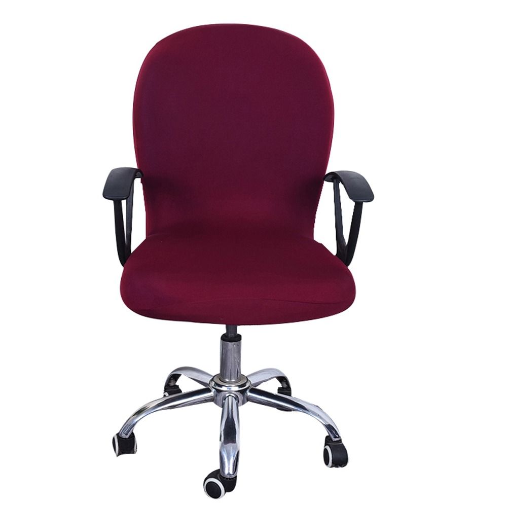 

New Washable Anti-dirty Elastic Swivel Seat Cover Computer Office Chair Covers Seat Cover red
