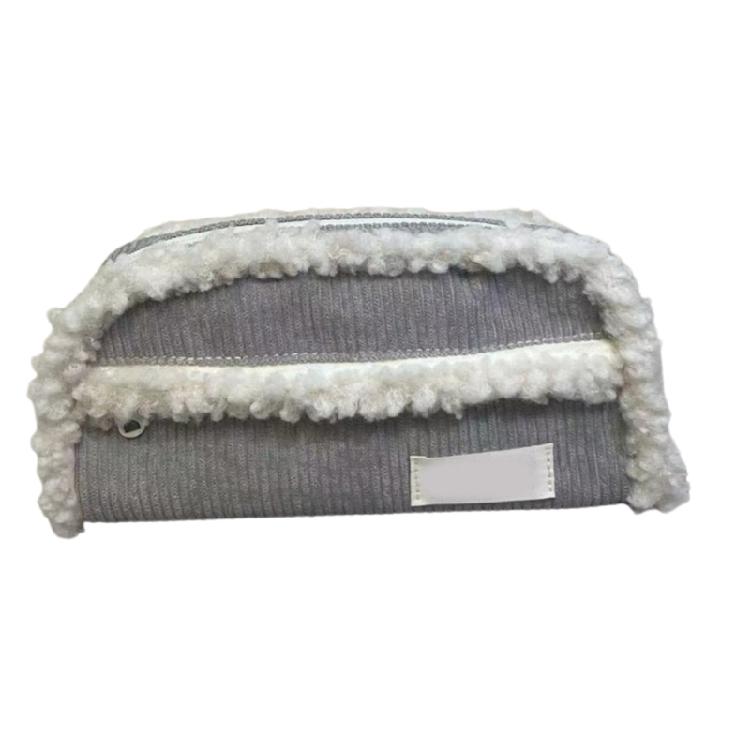 Corduroy Pencil Case Makeup Bag Large Capacity Pencil Pouch Cosmetic Bag Aesthetic Pen Bag Lovely Stationery Pouch