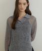 MOLLIOLLI Melange Knit Melange Collar [Grey]