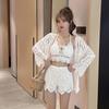 Sleeveless Hanging Neck Crochet Crop Tops Cotton Cardigan Bohemian Style Vest Female Camisole