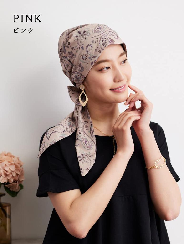 MY Medical Care Cute and for When Wearing Wigs or Hair KISS MY LIFE Scarf [KISS LIFE] Hat, Hat, Stylish, Sleeping, Hairpieces, Loss, Cancer, Women's,