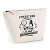 Toiletry Bag - PLANETEE - I Can't Minimalist (Speech Therapist) - 100% Cotton - 3 L (28×19×9 Cm) - Metal Zipper