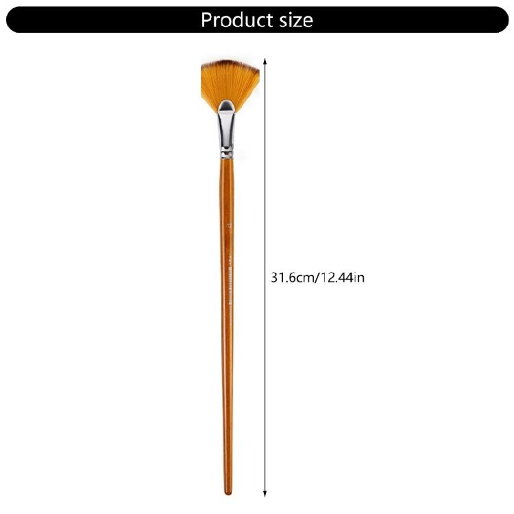 Long Handle Artist Paintbrush for Large Canvas Painting Wooden Grip Professional Nylon Bristles Multi Head Avaliable