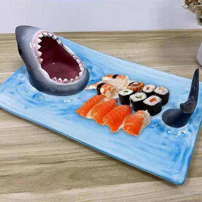Servírovací talíř na sushi Keramický talíř na sushi Porcelánový talíř na sushi Talíř na sushi Porcelánové jídlo japonského stylu