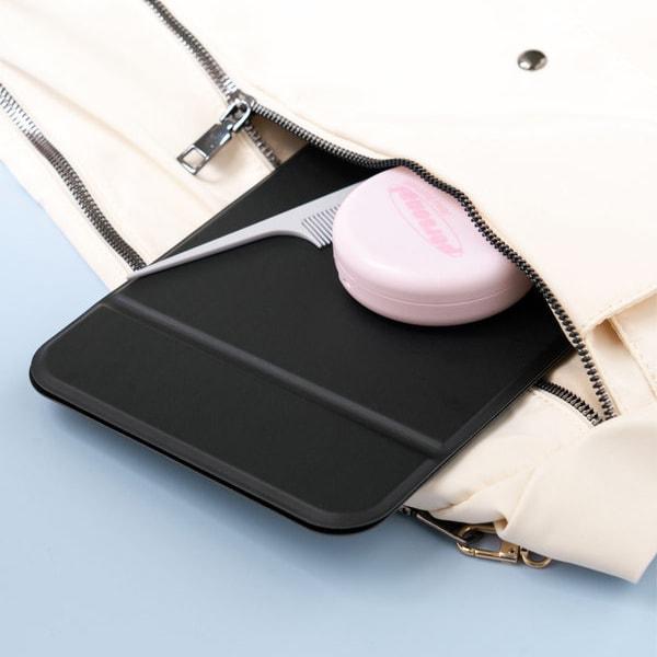 Black Cover Stand Square Mirror Large