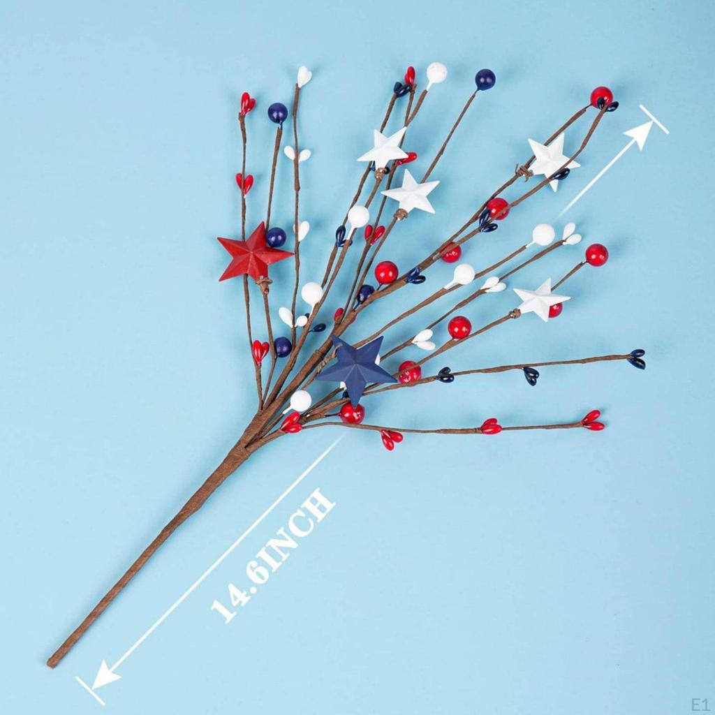 Independence Day Branch Stem Bendable Branches Decorative Reusable Patriotic