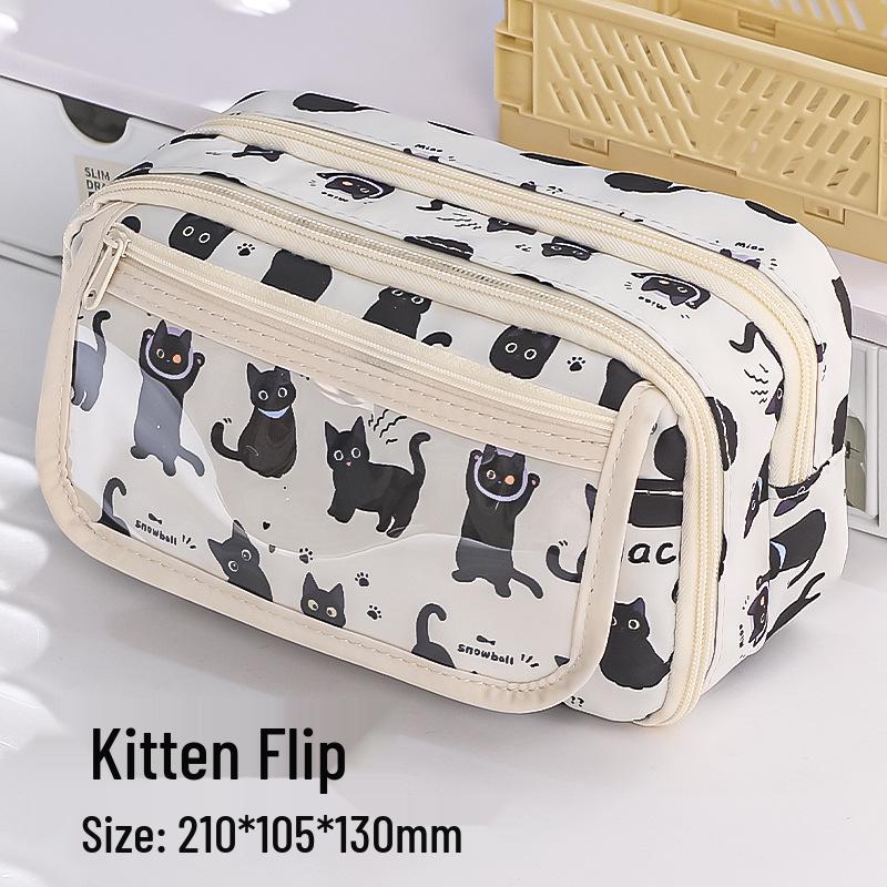 

Пенал Panda Fun New Snow Kitten - Милый прозрачный клапан для школьных канцелярских принадлежностей