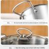 3.5L Deep Fryer Pot Stainless Steel Frying Pot With Mesh Steamer Basket With Glass Lid Kitchen Household Soup Pot Tool