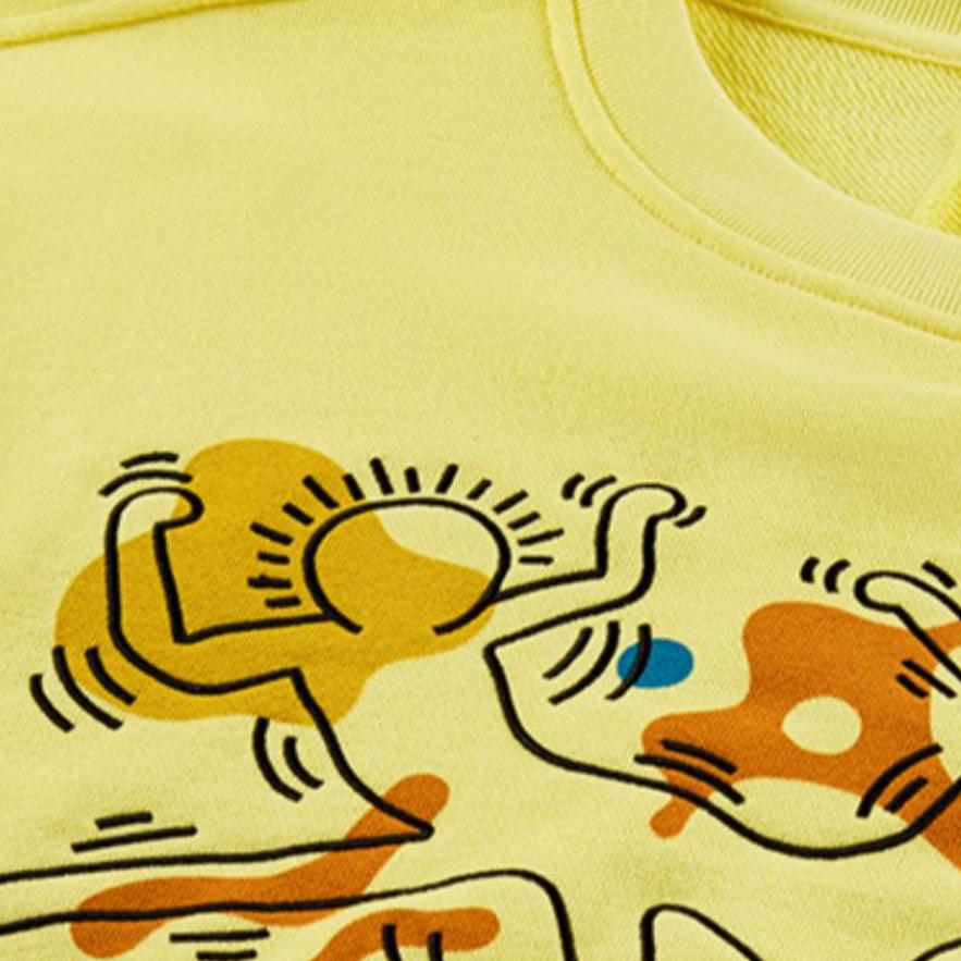 Converse X Keith Haring Collection Sweatshirt Unisex Yellow 10025067-A01