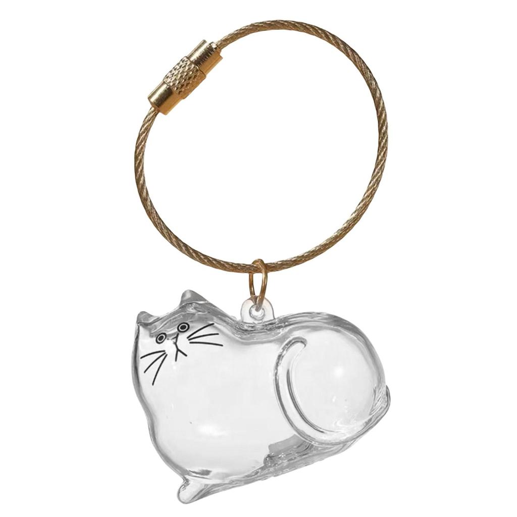 Acrylic Pet Hair Keepsakes Display Box With Rope Cats Furs Collectible Storage Container Keychain Pendant Home Decors