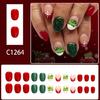 Short Oval Glossy French Press On Fingernail Snowflake Flash Plastic Mock Fingernail For Women Party Wedding Daily Outfits