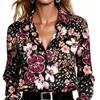 A lady's elegant floral-patterned blouse, suitable for daily wear, as well as for dates and vacations.