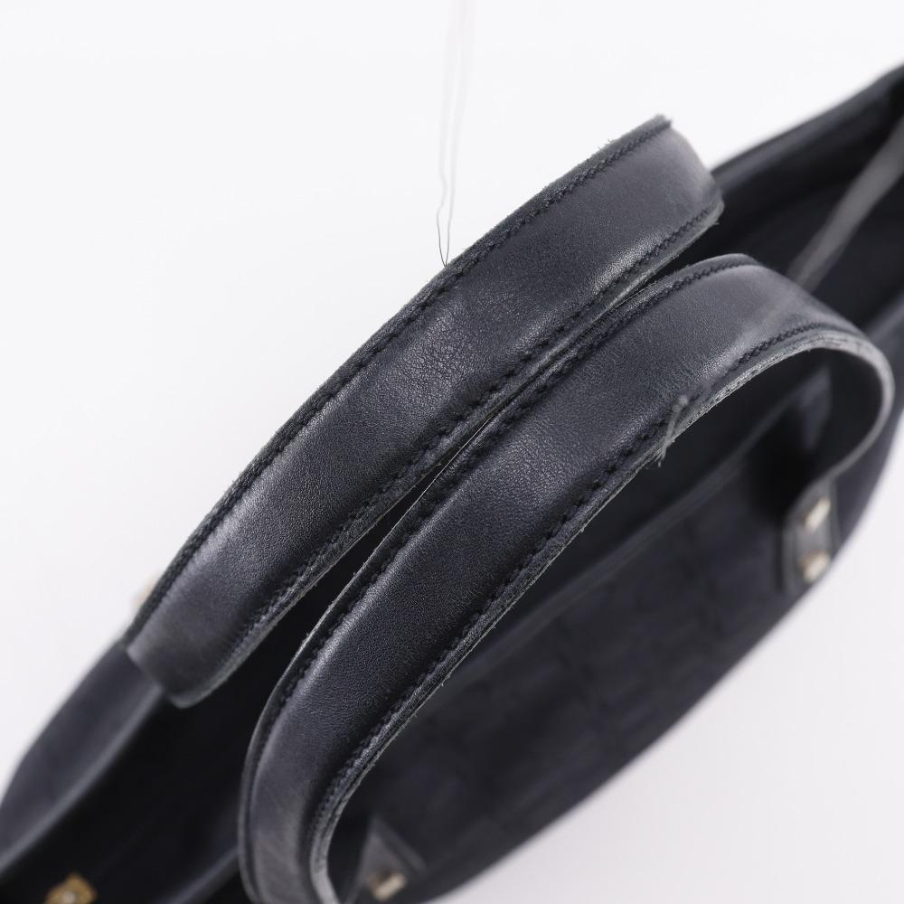 Salvatore Ferragamo Gancini Tote Bag AU-21-2812 Black Nylon Canvas Women Used