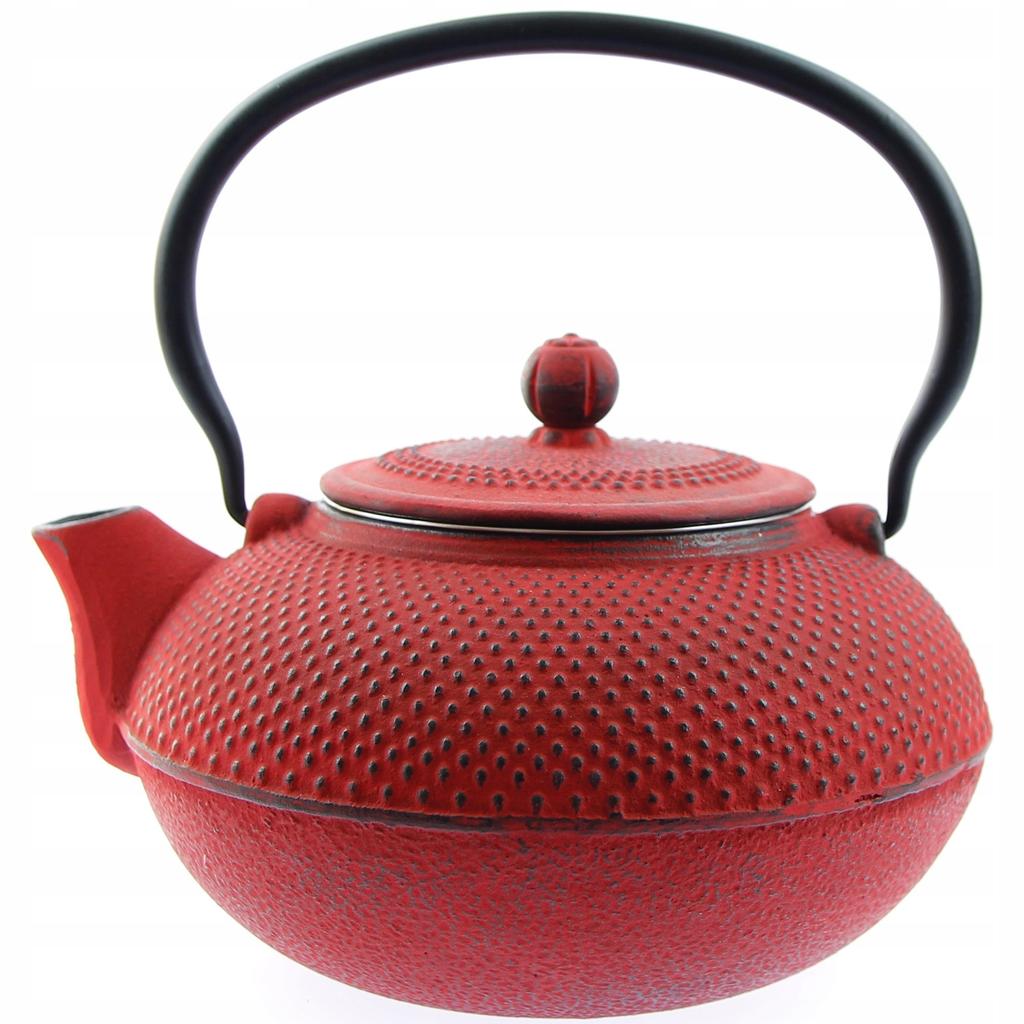 KETTLE 1.5 L CAST IRON TEAPOT STRAINER TEA INFuser SET + 2x CUPS