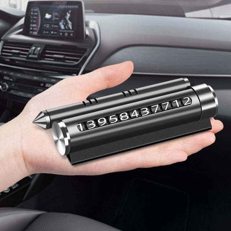 Multifunctional aromatherapy temporary parking number plate moving car phone creative four-in-one cell phone holder car safety h