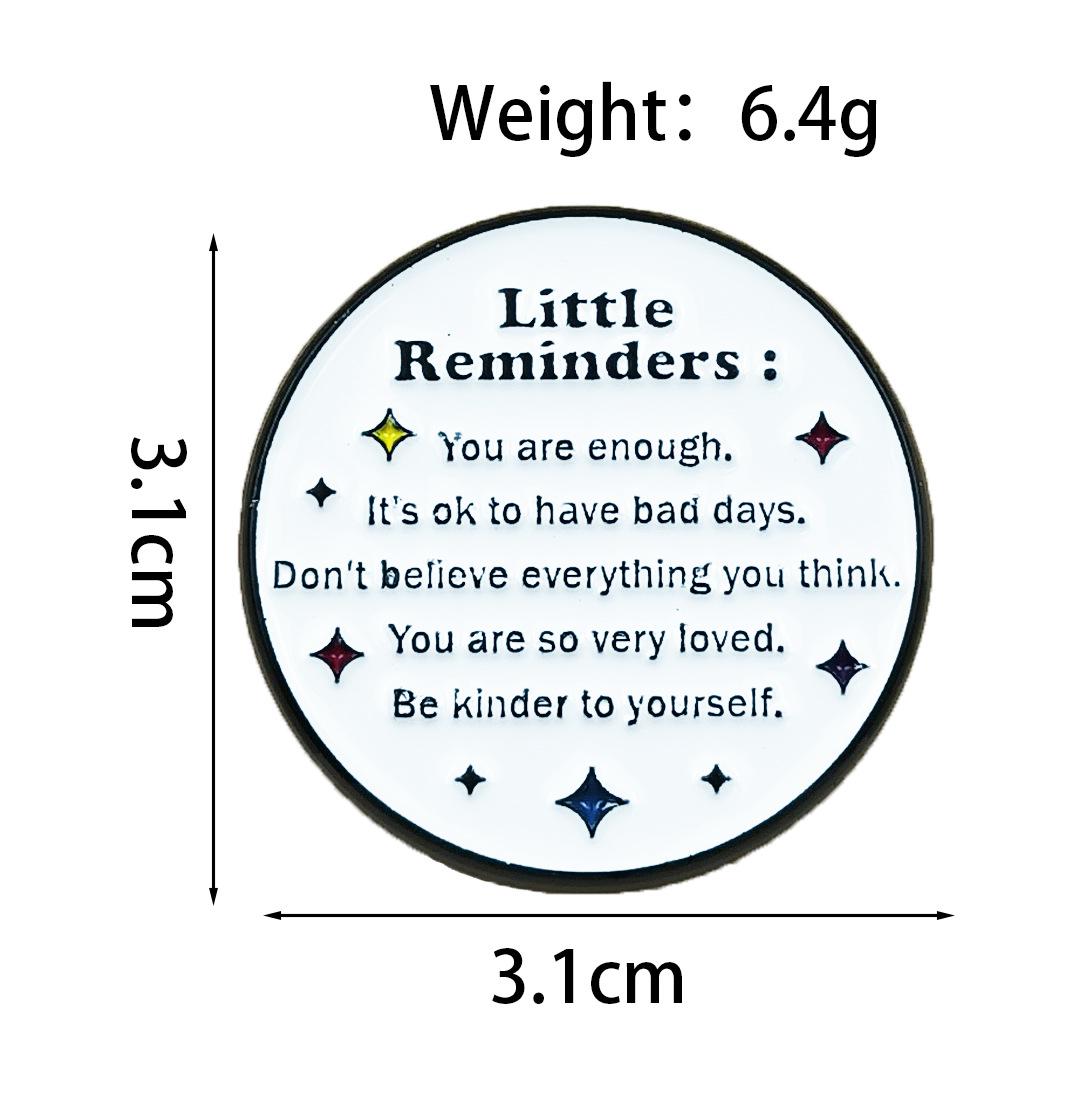 Versatile Inspirational Quote Brooch: Classic English Metal Badge for Clothing and Backpack Decoration