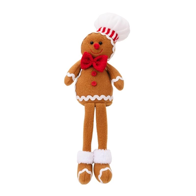 Gingerbreads Man Ornament with Dangling Legs Handmade Window Display Adorment Christmas Tree and Home Decoration