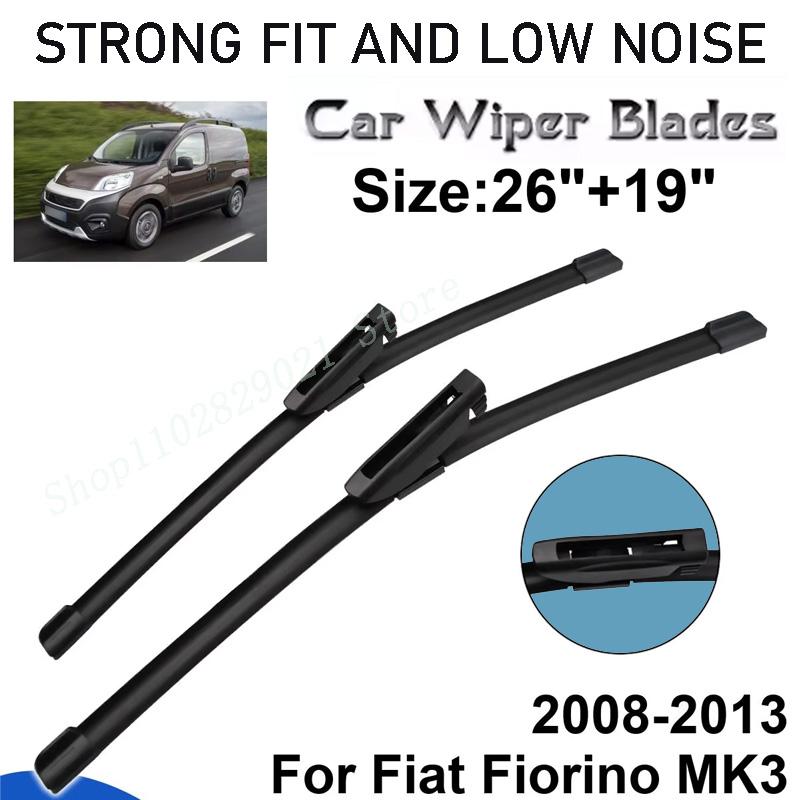 2PCS Wiper Blades Set Kit For Fiat Fiorino MK3 2008-2013 Front Windshield Brushes Windscreen Window Accessories