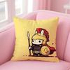 Cute Rabbit Dresses Art Cushion Cover Linen Pillowcase Cover Soft Decor for Sofa Home Room