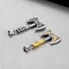 Hip Hop Stainless Steel Jewelry, Classic Norse Mythology Viking Crow Double Head Axe Titanium Steel Men'S Pendant