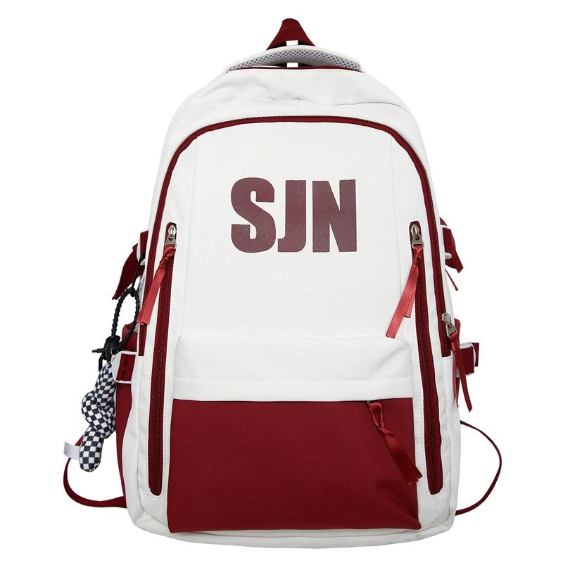 Schoolbag American retro college student ins backpack female, large capacity high school student junior high school student schoolbag computer