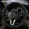 Coprivolante per auto con strass con protezione per volante Suv per auto scintillante in cristallo di diamante adatto per veicoli da 14,5-15 pollici
