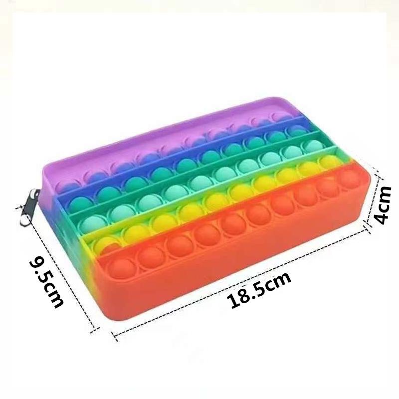 20cm Pencil Case Push Bubble Toy Pop Its Autism Squishy Stress Reliever Toys Learning Pencil Case Anti-stress Fidget Toys Gifts