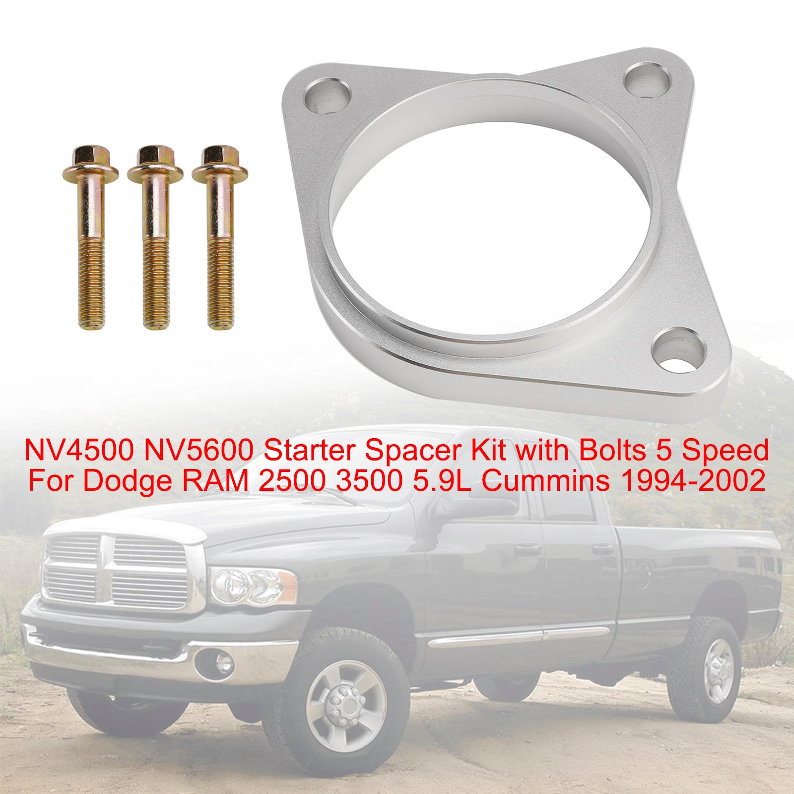 

Комплект проставок стартера NV4500 NV5600 с болтами 5-ступенчатый для Dodge RAM 2500 3500 5.9L Cummins 1994-2002