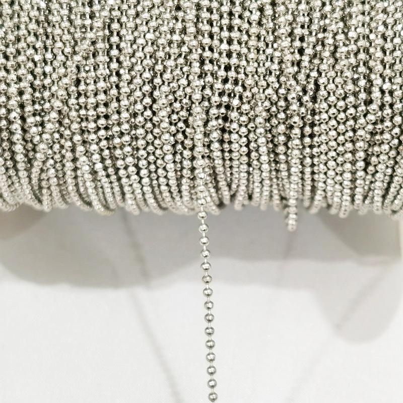 

No Fade 2meters 1/1.2/1.5mm Beaded Ball Chain Copper Chains for DIY Bracelet Necklace Jewelry Making Components Supplies 1mm