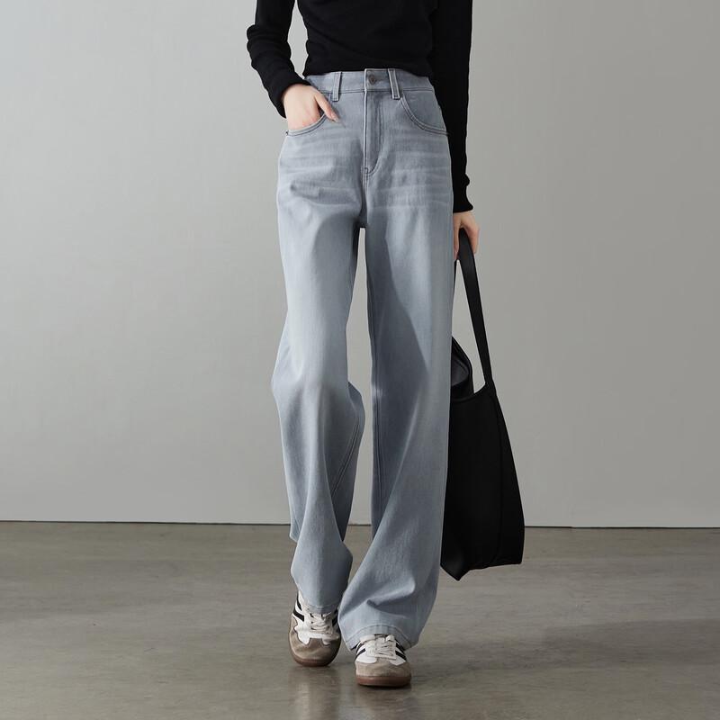 SOFSIL 2026 Spring Women s Retro High-Waisted Straight Leg Jeans 30/XXL