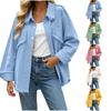 Women's Casual Denim Jacket with Hem for Everyday Wear