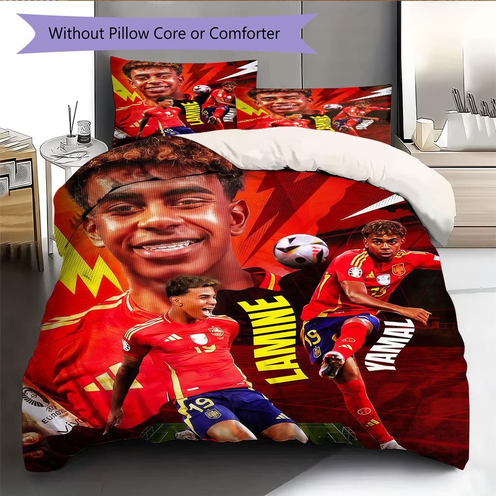 Lamine Yamal Dream Bedding Quilt Set Quilt Cover Pillowcase Home Decoration Birthday Gift (1 * duvet cover + 2 * pillowcase, without core)