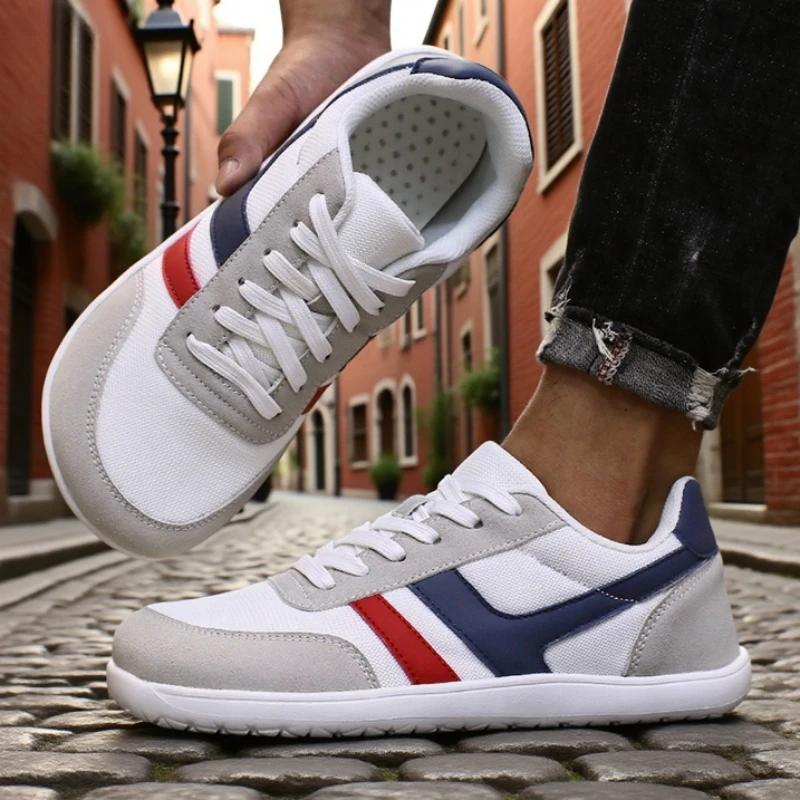 New Fashion Wide Toe Men's Shoes Unisex Outdoor Running Zero Drop Casual Sneaker Fashion Minimalist Soft Wide Barefoot Shoes