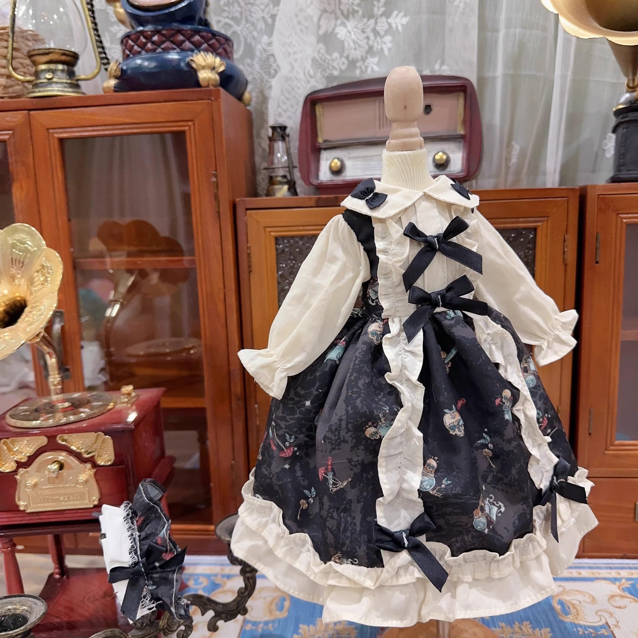 

HAMRETHYPPZ BJD Ball Jointed Doll Doll Maid Ball Jointed Doll Maid Princess Cute Long Skirt and Body Not Black 1/4 1/6 1/3 Dress, Costume, Outfit, чорний