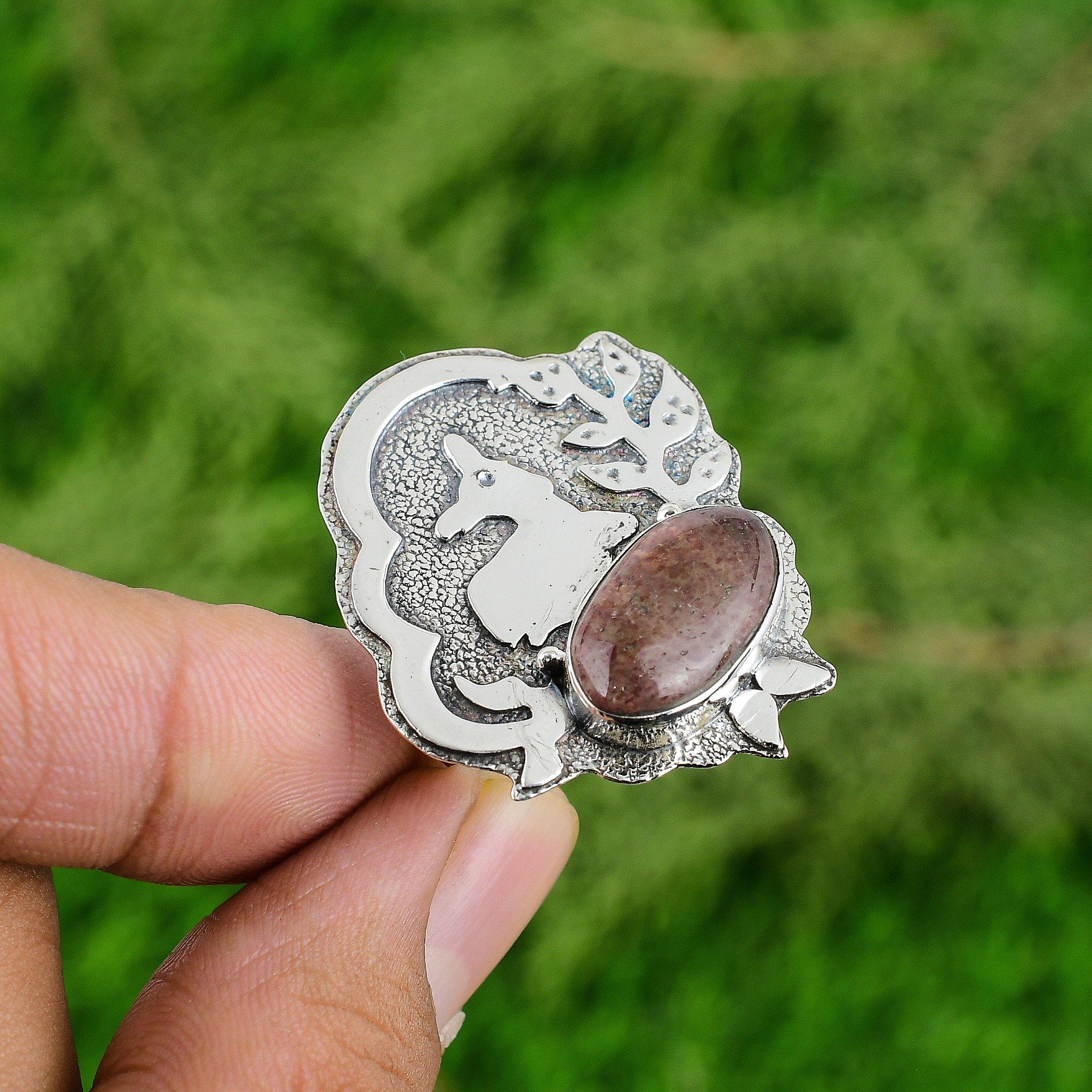 

Mothers day Sale Sacral Chakra Sunstone Stone 925 Sterling Silver Solitaire Ring Adjustable