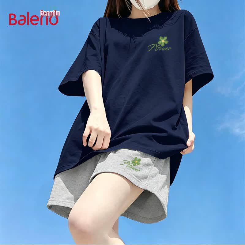 Baleno Women's Printed T-Shirt & Shorts Sportswear Set