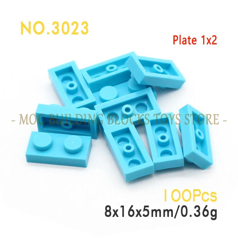 Moc Parts 3023 Plate 1X2 Building Block Bricks Classic Diy Architecture Creative Education Compatible With Accessories Toys