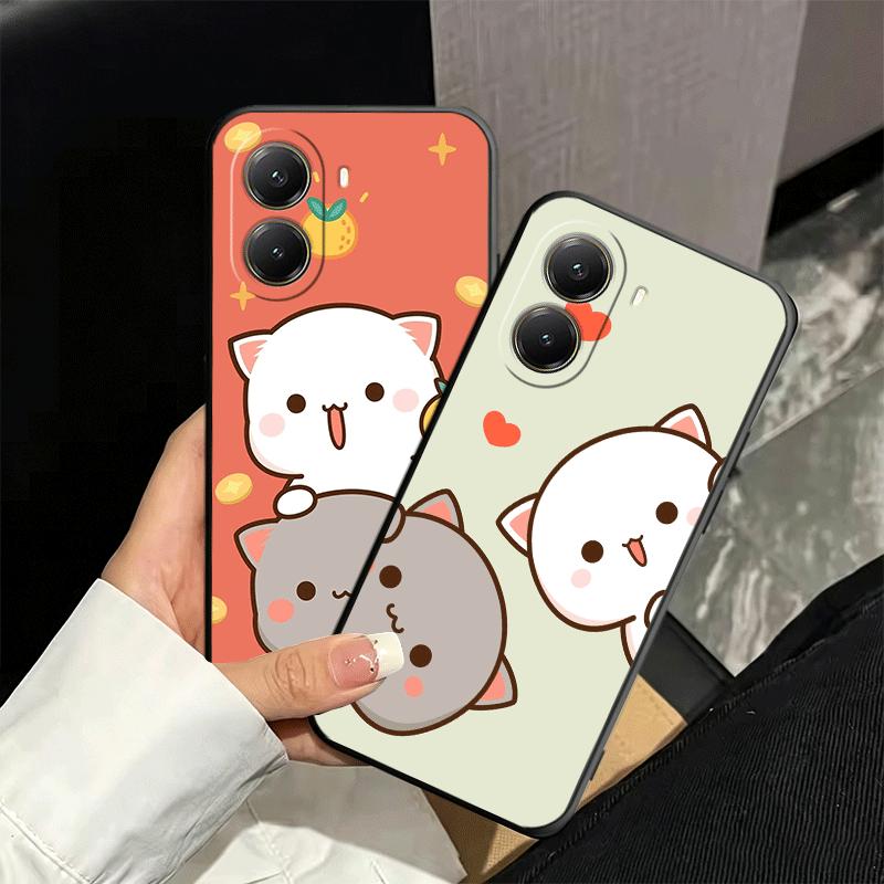 Cartoon Cute Peach Goma Soft Phone Case for Xiaomi Poco X5 X6 X7 X8 Pro Max X3 F7 F8 Ultra M8 M7 M6 M5 Redmi 15 15C 14C 13C 12C