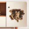 Cartoon Cute Cute Broken Wall Cat Sticker Bedroom Living Room Porch Background Landscaping Wall Sticker